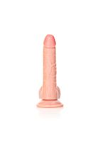 dildo realistyczne realrock zakrzywione z moszną i przyssawką 18 cm