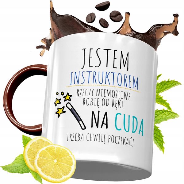 Kubek Bordowy Dla Instruktora Na Urodziny Prezent Z Nadrukiem Ze Zdjęciem zdjęcie 1