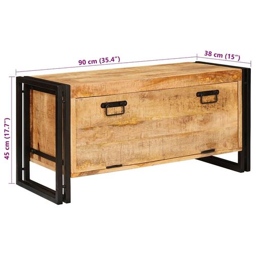 Szafka na buty Brązowy 90 x 38 x 45 cm lite drewno mango na Arena.pl