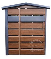 Wiata Śmietnikowa 1x0,4m furtka  Drewnopodobny dach Dwuspadowy ID567