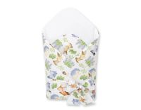 Rożek dla niemowląt z wiązaniem 2w1 usztywniany i miękki - leśna przygoda