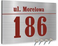 Numer domu Tabliczka ADRESOWA SREBRNA 40x30 DUŻA