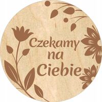 grawer DREWNIANE OKRĄGŁE TABLICZKI do zdjęć dziecka pierwszy rok życia