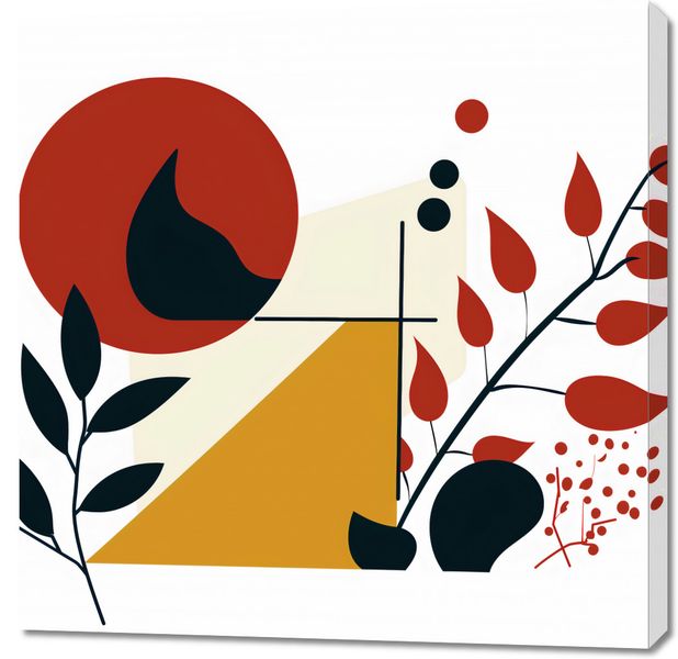 Obraz 90x90cm Ogień i Flora zdjęcie 1