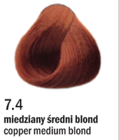 Allwaves Cream Color farba do włosów, koloryzacja trwała, 100 ml 7.4 miedziany średni blond