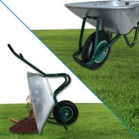 16182 Taczka wózek ogrodowy budowlana ocynkowana jednokołowa 100L 150k