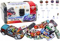 AUTKA Z MATĄ W KUFERKU WALIZCE RESORAKI SAMOCHODZIKI Z NAPĘDEM DUŻY ZESTAW