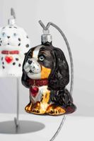 Bombka na Choinkę ze Szkła Boże Narodzenie - Piesek z Obrożą Czarny