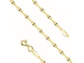 Elegancki pozłacany srebrny ozdobny łańcuszek kawa 50cm srebro 925 FL128G