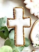 CIASTKO KRZYŻ KOMUNIA IHS PERSONALIZACJA PREZENT PAMIĄTKA