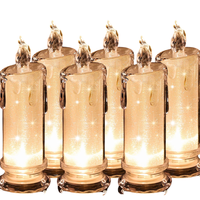 Świece LED Efekt Płomienia Wkłady do Zniczy 18 cm Zestaw 6 Sztuk Świeczki