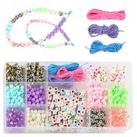 ZESTAW KORALIKÓW DO TWORZENIA BRANSOLETEK I BIŻUTERII KORALIKI LITERKI