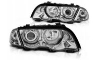 LAMPY Reflektory DO BMW E46 OD 1998 DO 2001 SEDAN / TOURING  RINGI LED