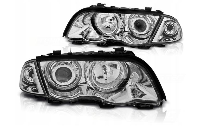 LAMPY Reflektory DO BMW E46 OD 1998 DO 2001 SEDAN / TOURING  RINGI LED zdjęcie 1