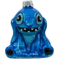 Bombka choinkowa szklana: Stitch: niebieski