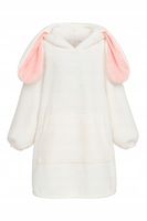 BLUZA KOC BLUZOKOC CIEPŁA GRUBA XXL KOCBLUZA FUTRZAK Z KAPTUREM I USZAMI