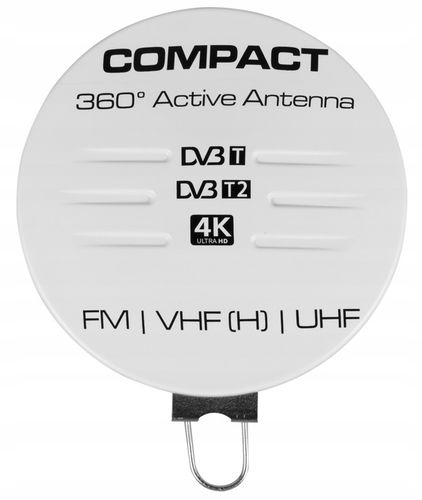 ANTENA DOOKÓLNA DO TV NAZIEMNEJ DVB-T2 ZEWNĘTRZNA AKTYWNA 4K HD MUX8 FM 360 na Arena.pl
