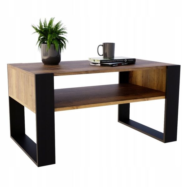 Stolik kawowy KARO ława loft retro Dąb Egger stół zdjęcie 4