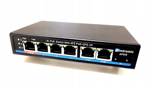 Switch POE 4xPOE 2xUplink 65W HI-POE APER na Arena.pl