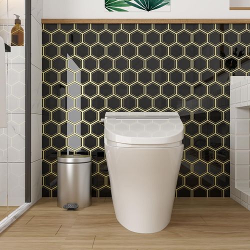 Naklejki ścienne 3D VaryPaper heksagonalne czarne 30,5x30,5 cm 20 szt. na Arena.pl