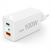 Ładowarka sieciowa HAMA GaN 2x USB-C 1x USB-A mini PD 100 W Biały