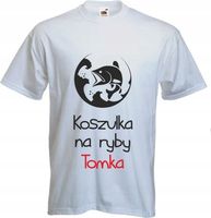 KOSZULKA T-SHIRT rybaka na ryby z imieniem wędkarz