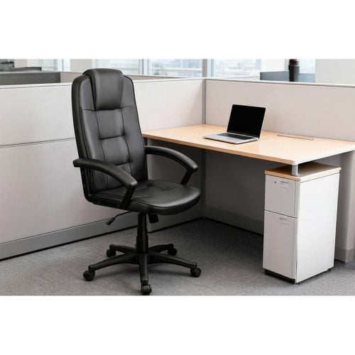 Fotel biurowy obrotowy Sofotel czarny na Arena.pl