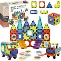 DLA DZIECI KOLOROWY ZESTAW KLOCKÓW MAGNETYCZNYCH