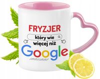 Kubek Dla Fryzjera Różowy Z Uszkiem W Kształcie Serca Na Prezent Na Kawę