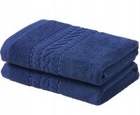 Ręczniki Cordelia 2 szt 50 x 100 cm 100 % bawełna granatowe