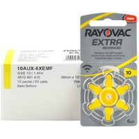 Baterie do aparatów słuchowych Rayovac Extra 10 opakowanie 60 szt.