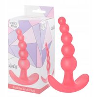 Korek analny z kulkami do stopniowej stymulacji, różowy. Silikonowy