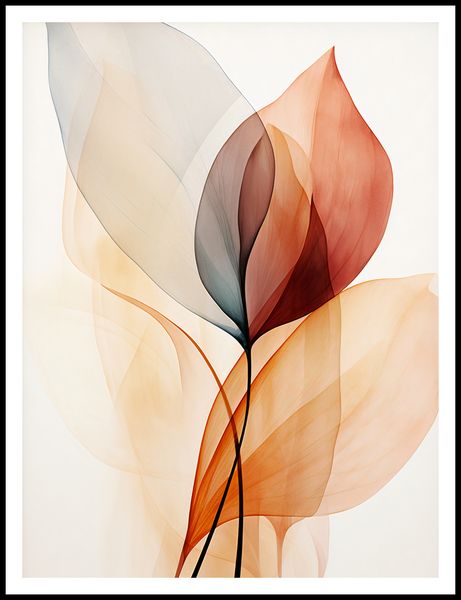 Plakat 75x100cm Eteryczne Liście zdjęcie 3