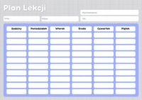 Plan Lekcji Planer Magnetyczny na Lodówkę z Markerem