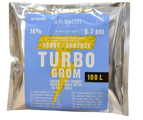 TURBO GROM na 100L drożdże gorzelnicze BROWIN na Arena.pl