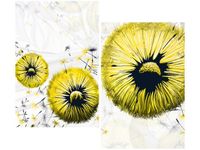 80CM 70CM 2 ELEME OBRAZ RAMA ŻÓŁTE DMUCHAWCE DRUK ŚCIENNY PŁÓTNO