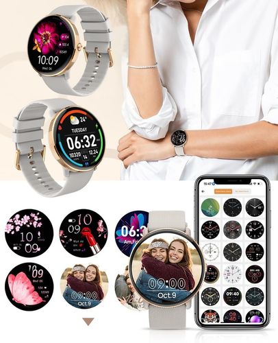 SMARTWATCH DAMSKI AMOLED FUNKCJA ROZMOWY SMS CIŚNIENIOMIERZ POMIAR TĘTNA na Arena.pl