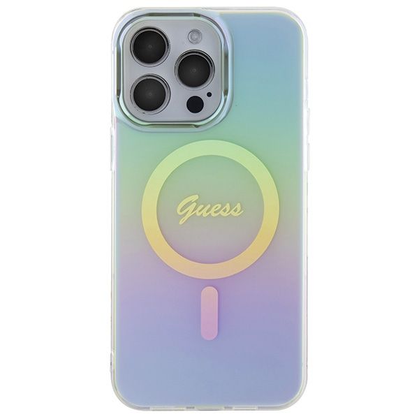 Etui Guess do iPhone 15 Pro, Turkusowy, MagSafe zdjęcie 3