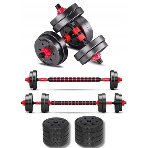 HANTLE ZESTAW HANTLI REGULOWANYCH DO ĆWICZEŃ 10 kg 2 X 5 kg + SZTANGA na Arena.pl