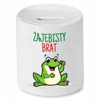 Skarbonka Dla Brata Żajebisty Brat Prezent Z Nadrukiem Ze Zdjęciem