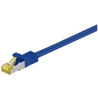 Kabel sieciowy RJ45 CAT 6A S/FTP 500MHz 1m niebieski miedziany CU Goobay
