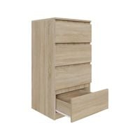 Komoda dąb sonoma AVEN 50 cm z 4 szufladami różne kolory DARMOWA DOSTAWA