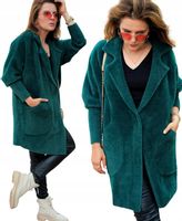 PŁASZCZ Z ALPAKI BUTELKA duży rozmiar 44-54