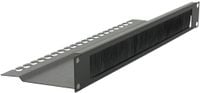 Lanview 1U 19" L BENT, BRUSHED CABLE