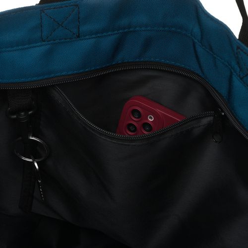 turkusowa shopperka damska zawieszona na wygodnych uchwytach na Arena.pl