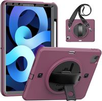 Etui iPad Mini 4 / 5 7.9 Pancerne Stojak Uchwyt Pasek Ciemnoczerwone