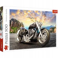 Puzzle dla DZIECI 10 Lat 500el Czarny Motocykl