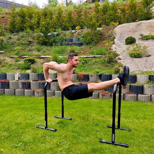 STABILNE STALOWE PORĘCZE DO DIPÓW ćwiczeń pompek, dipy WYSOKIE 90cm KUDDA na Arena.pl