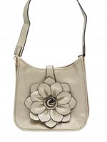 Maxfly - torebka listonoszka skóra ekologiczna kwiat 3D stare złoto H503