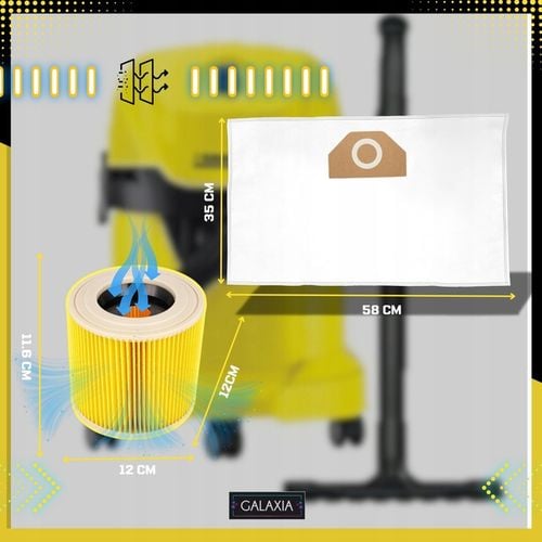 WORKI DO ODKURZACZA KARCHER WD3 10x WOREK WD 3 WD WD 6 SE 4001 Plus na Arena.pl